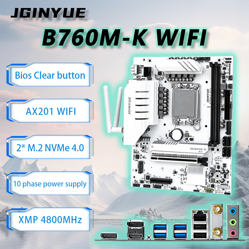 Pc Gaming I3 - JGINYUE B760M-K WIFI motherboard M-ATX LGA1700