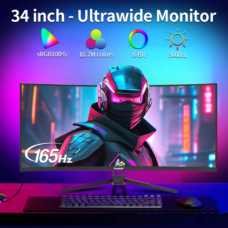 Gawfolk 34 Inch Ultrawide Curv - Pc Gaming Ultrawide Monitor ulasan dan harga