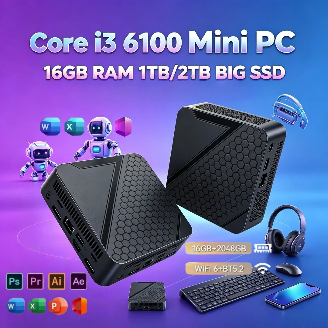 Core I3 6100 Portable Mini PC  - Pc Gaming I3 ulasan dan harga