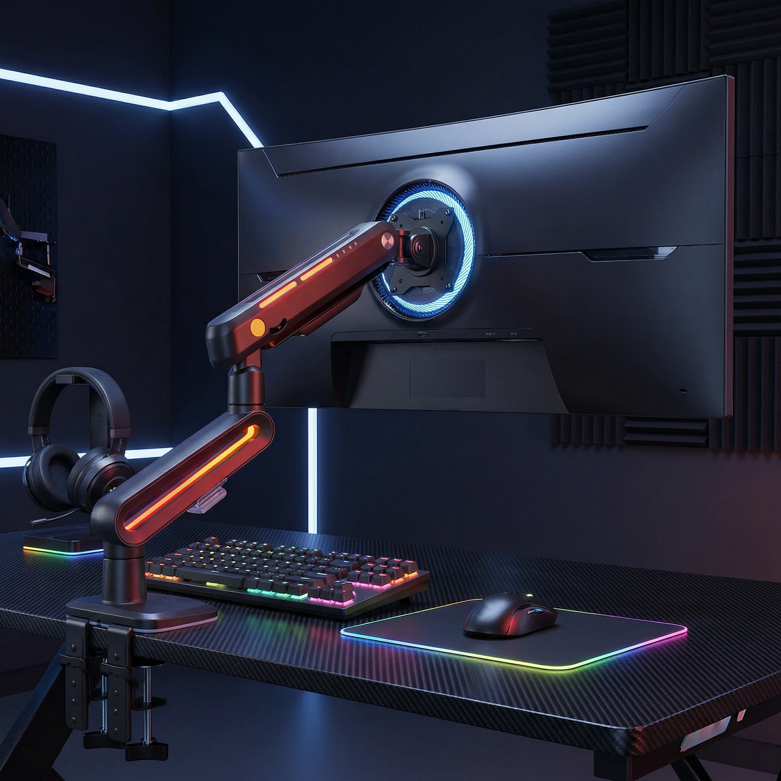 Gaming Monitor Mechanical Arm  - Pc Gaming Ultrawide Monitor ulasan dan harga