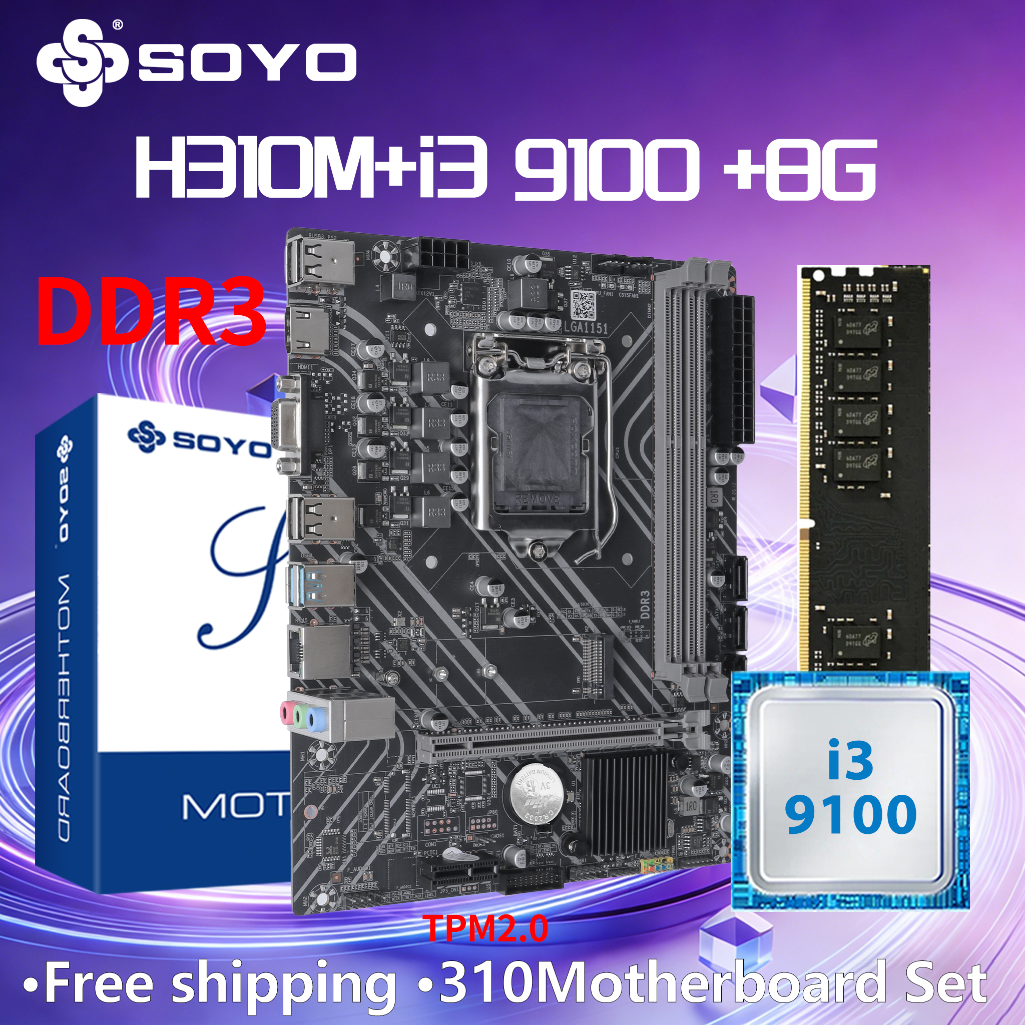 SOYO H310M DDR3 Motherboard i3 - Pc Gaming I3 ulasan dan harga