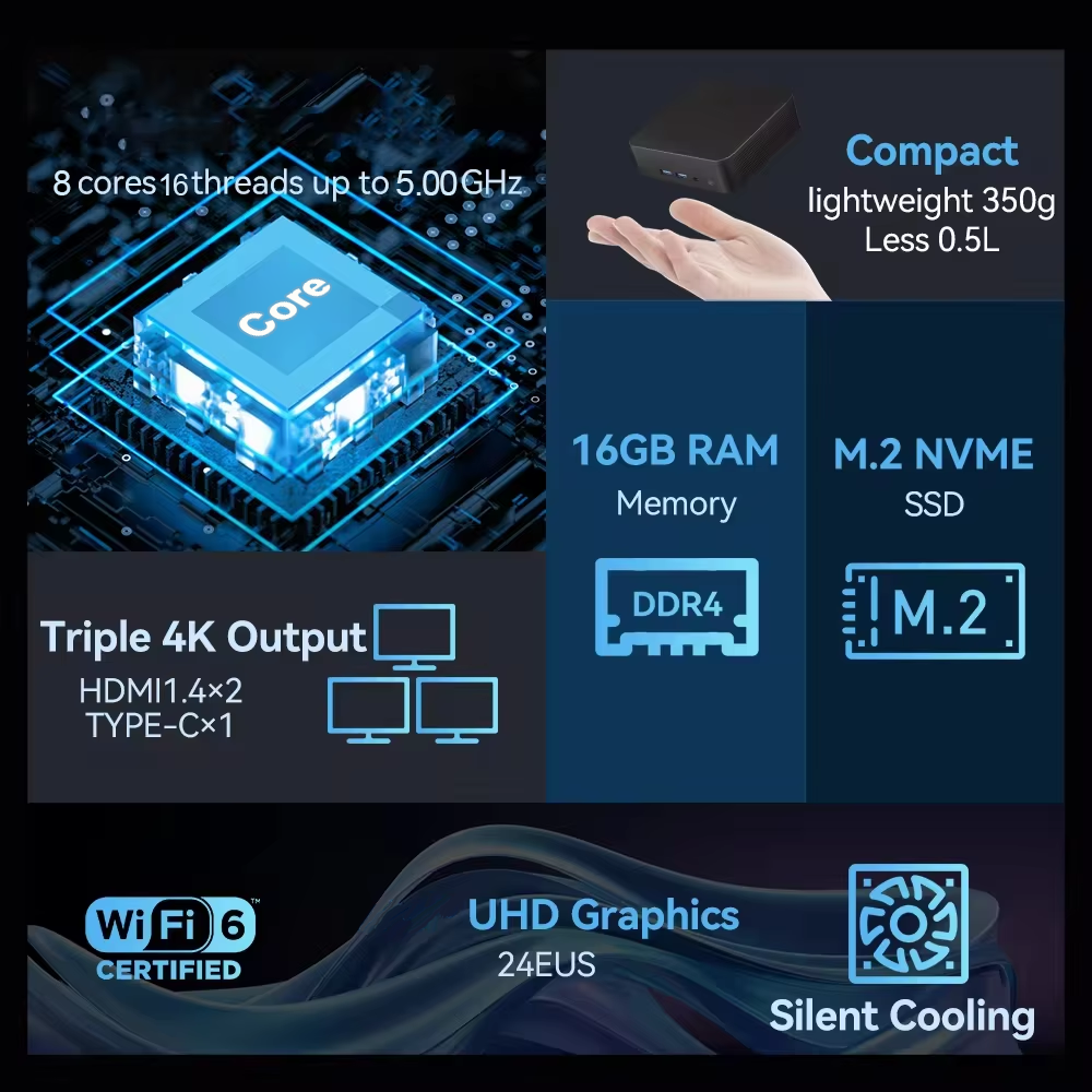 Mini PC Windows 11 Intel Core  - Pc Gaming I3 ulasan dan harga