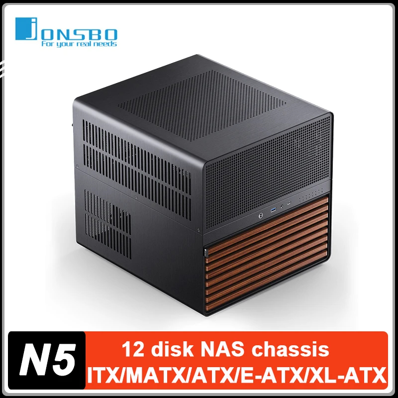 JONSBO N5 Black NAS Case 12 Ha - Atx Power Supply ulasan dan harga