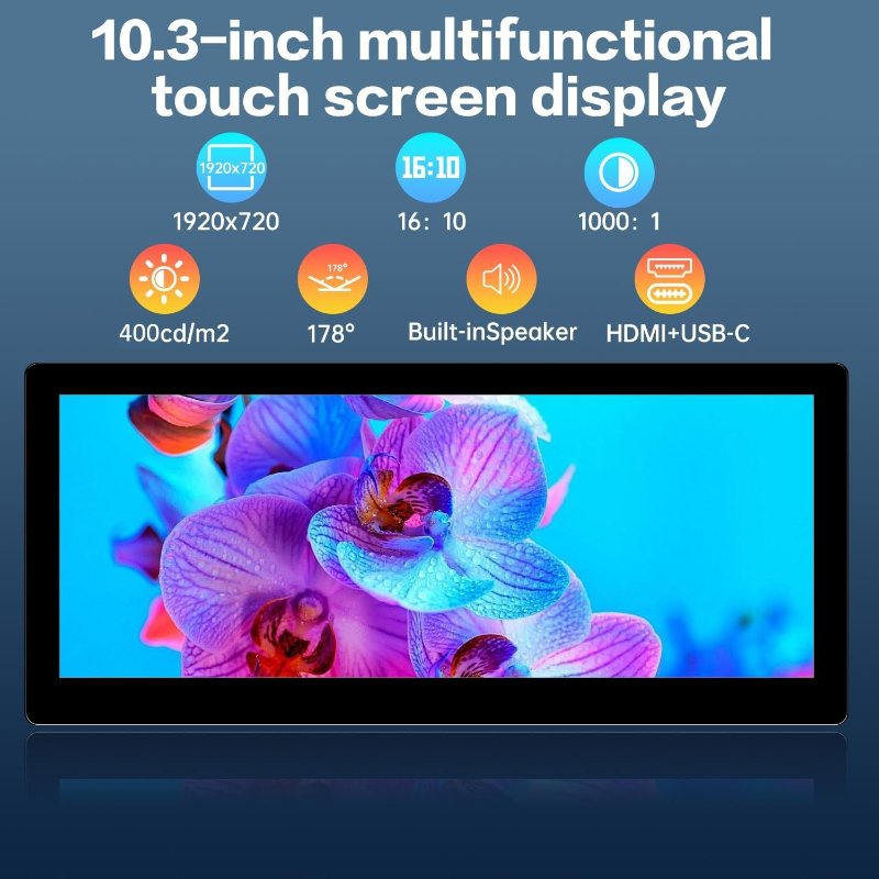 10.3inch Small Touchscreen Mon - Pc Gaming Ultrawide Monitor ulasan dan harga