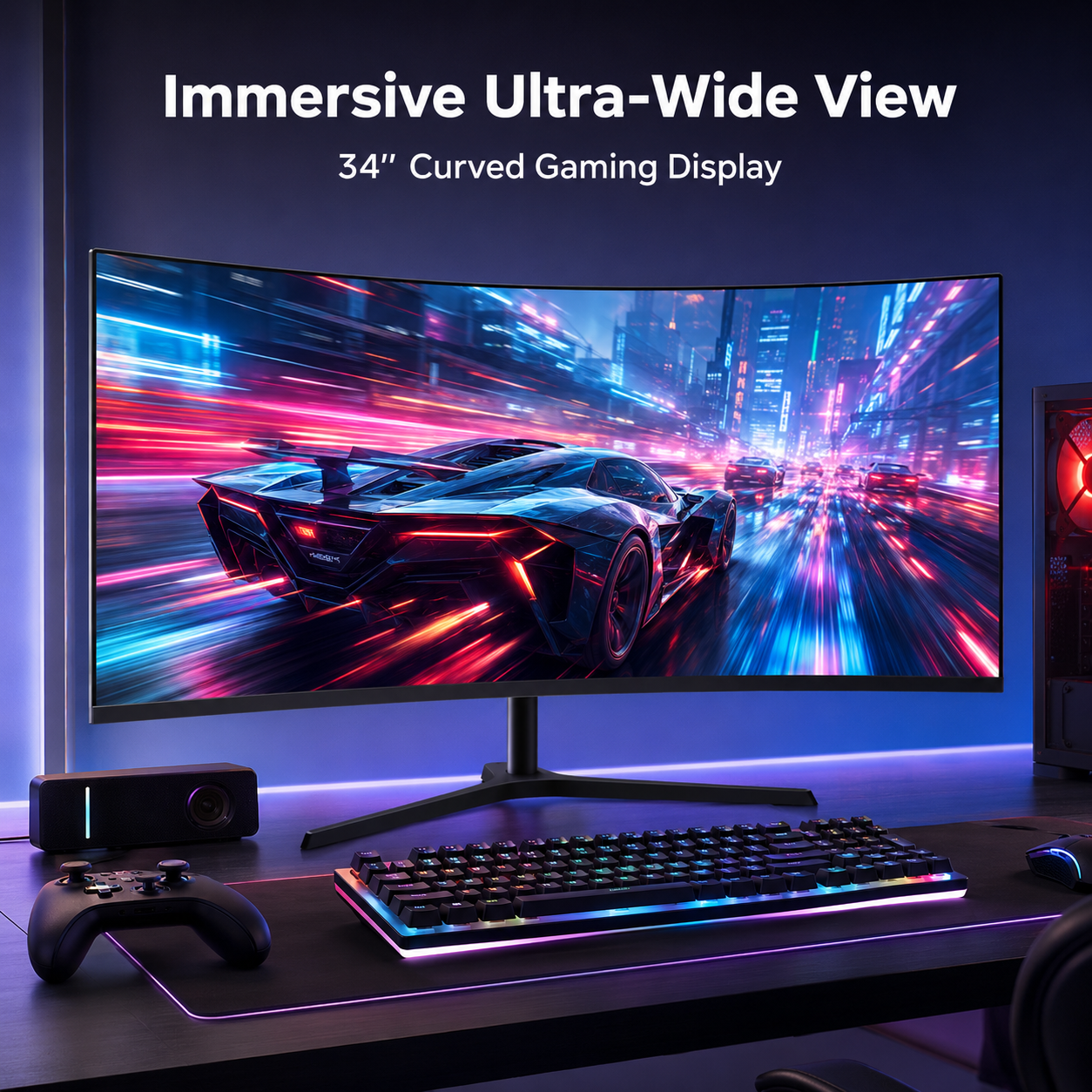 Curved Gaming Monitor 24 27 32 - Pc Gaming Ultrawide Monitor ulasan dan harga