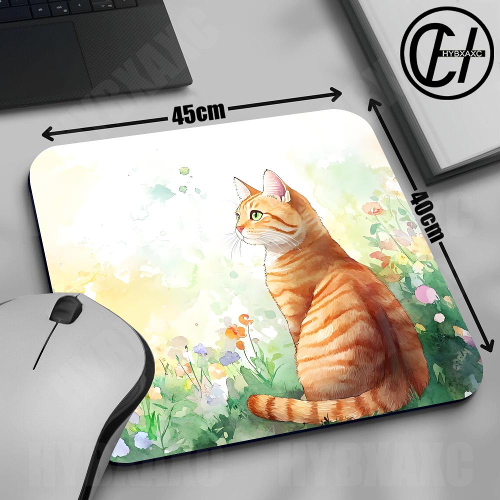 45x40CM Cute Orange Cat Creati - Pc Gaming Orange ulasan dan harga