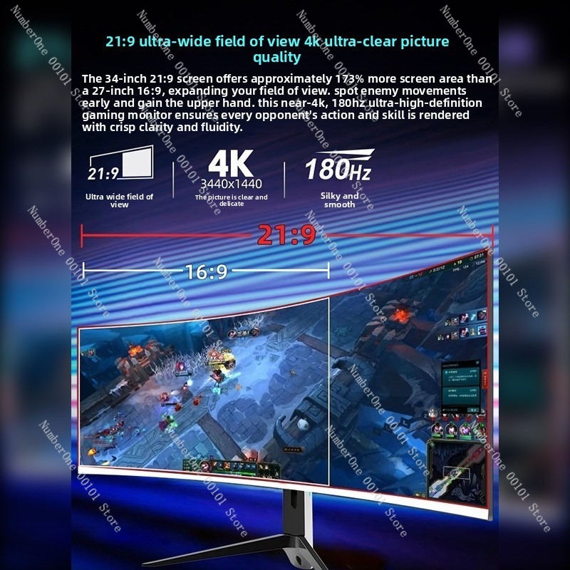 Computer Monitor 34 Inch 4K Ul - Pc Gaming Ultrawide Monitor ulasan dan harga